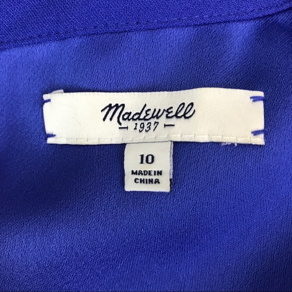 Madewell Royal Blue Pleat Front Sheath Dress - Picture 5 of 5